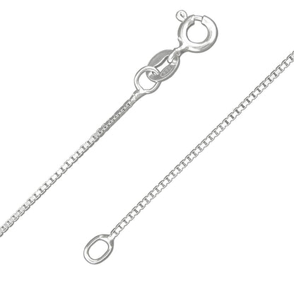 925 Sterling Silver 0.80mm /1mm Width Box Link/Square Link Chain Necklace for Women Men Gi 