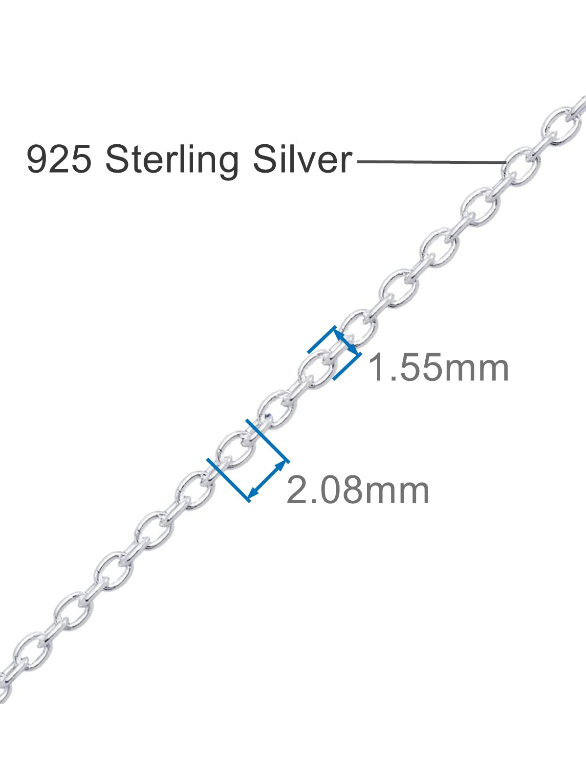 1.5MM Wide Extra Large/Length Sterling Silver Fine CABLE / Belcher Chain Anklet / Ankle Bracelet / Ankle Chain - 925 Sterling Silver - 10" 11" 12" Inch - Oval Links - Anklets for Women