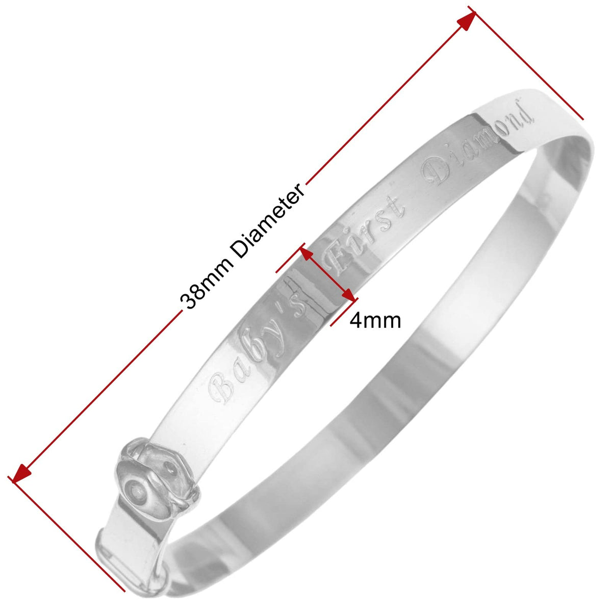 Diamond Set Expanding/Expandable/Adjustable Bangle Bracelet for Baby/Child/Children/Women 