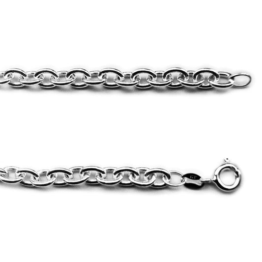 8" Inch Mens Sterling Silver Belcher Chain Bracelet - 8" Inch Thick Link Chain Bracelet - 8 Grams