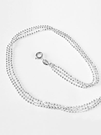 Ball/Beaded Chain Link Sterling Silver Anklet/Ankle Bracelet/Ankle Chain - 925 Sterling Si 