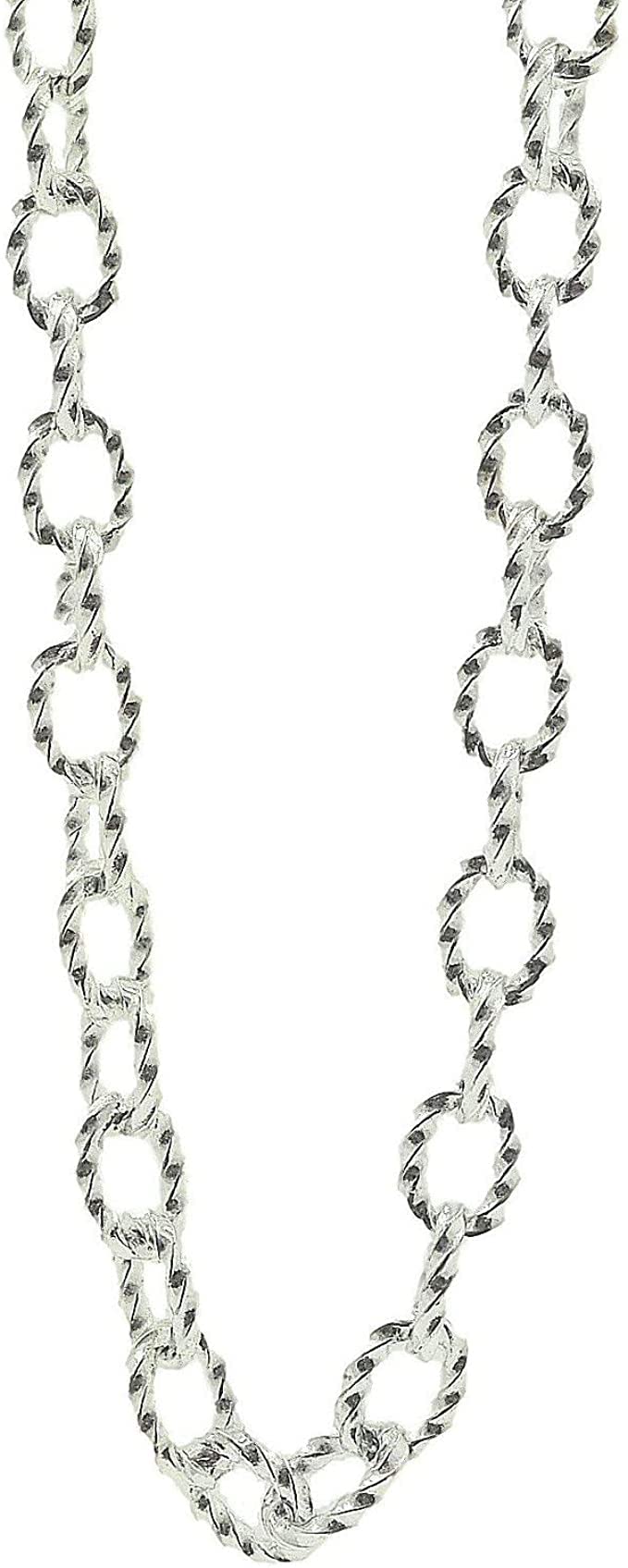 9.5" Inch / 10.5" Inch Thick Twisted Cable Chain Sterling Silver Anklet/Ankle Bracelet/Ankle Chain - 925 Sterling Silver - Adjustable - Nearly 5mm Wide - Anklets for Women