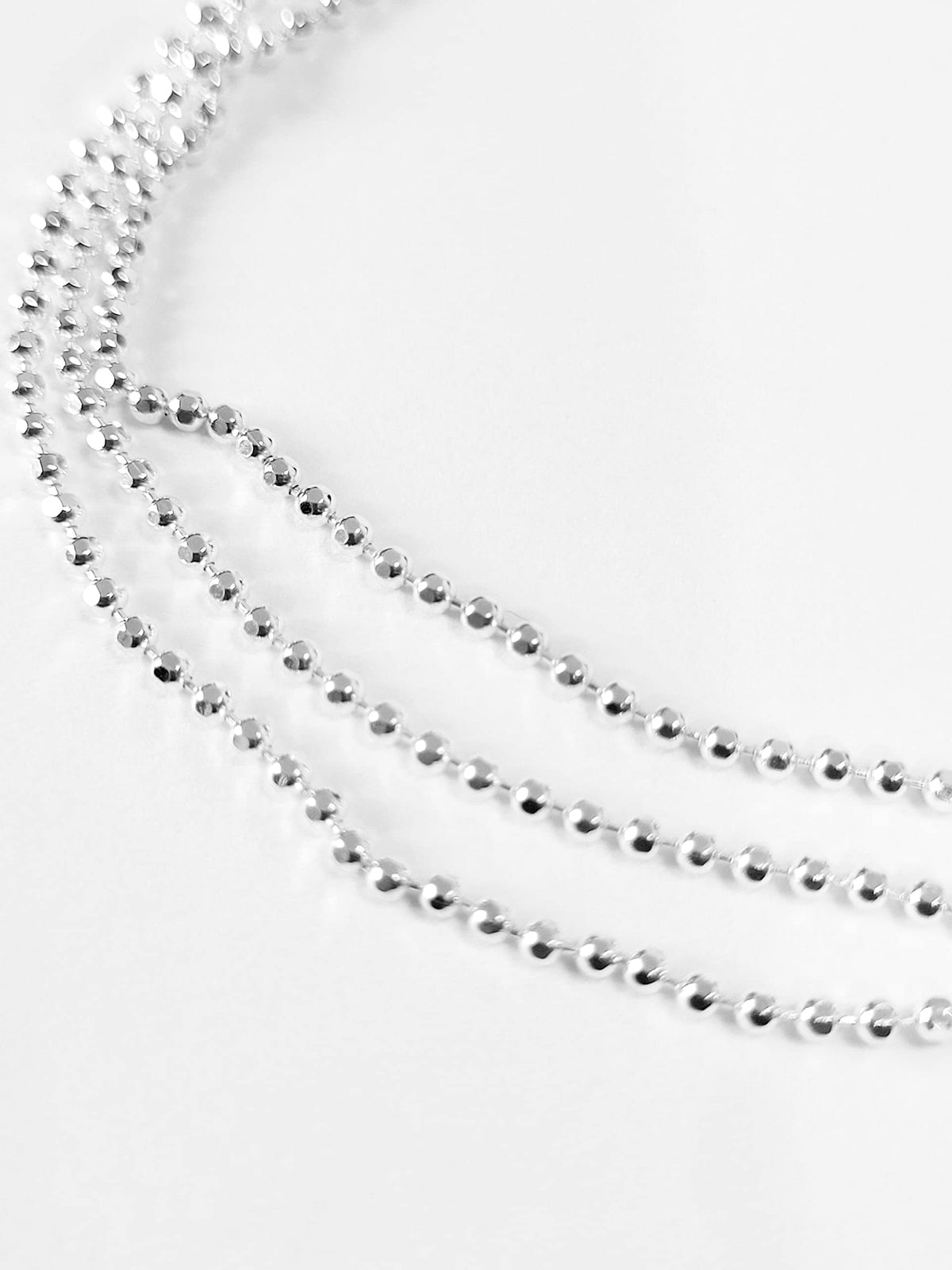 Ball/Beaded Chain Link Sterling Silver Anklet/Ankle Bracelet/Ankle Chain - 925 Sterling Si 