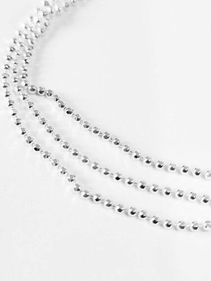 Ball/Beaded Chain Link Sterling Silver Anklet/Ankle Bracelet/Ankle Chain - 925 Sterling Si 