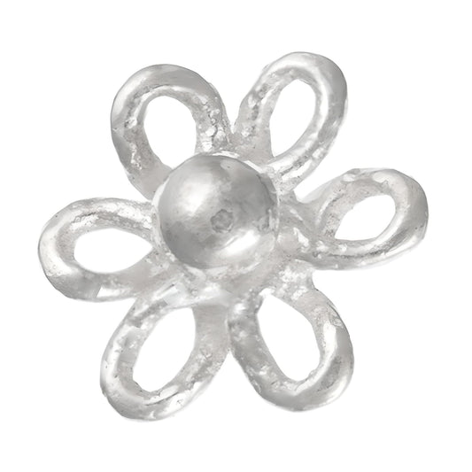 Pair of Flower Nose Studs - 925 Sterling Silver - Body Piercing Jewellery