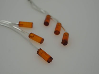 Triple Cognac Amber Tubes Long Fancy Dangly/Dangle Drop Silver Earrings for Women/Teenage/Girls - 925 Sterling Silver - Amber Jewellery - 9mm W X 64mm H - Weight: 3.22 Grams