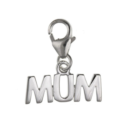 Family Clip On Charms Collection - Sterling Silver Clip On Charm Pendant with Lobster Clas 