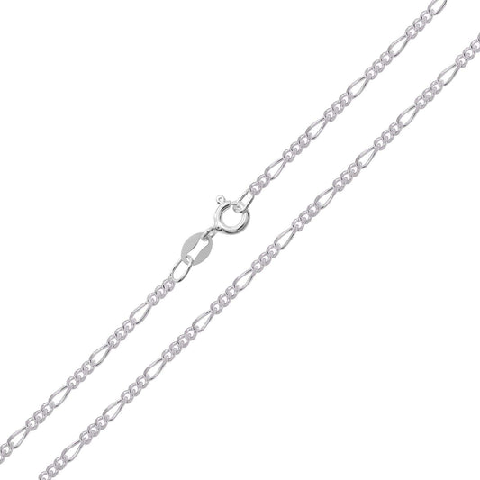 925 Sterling Silver 1.4/2.2/2.8/3.6 MM Figaro Chain Necklace for Women Men Unisex - 16" 18 ##1-4mm