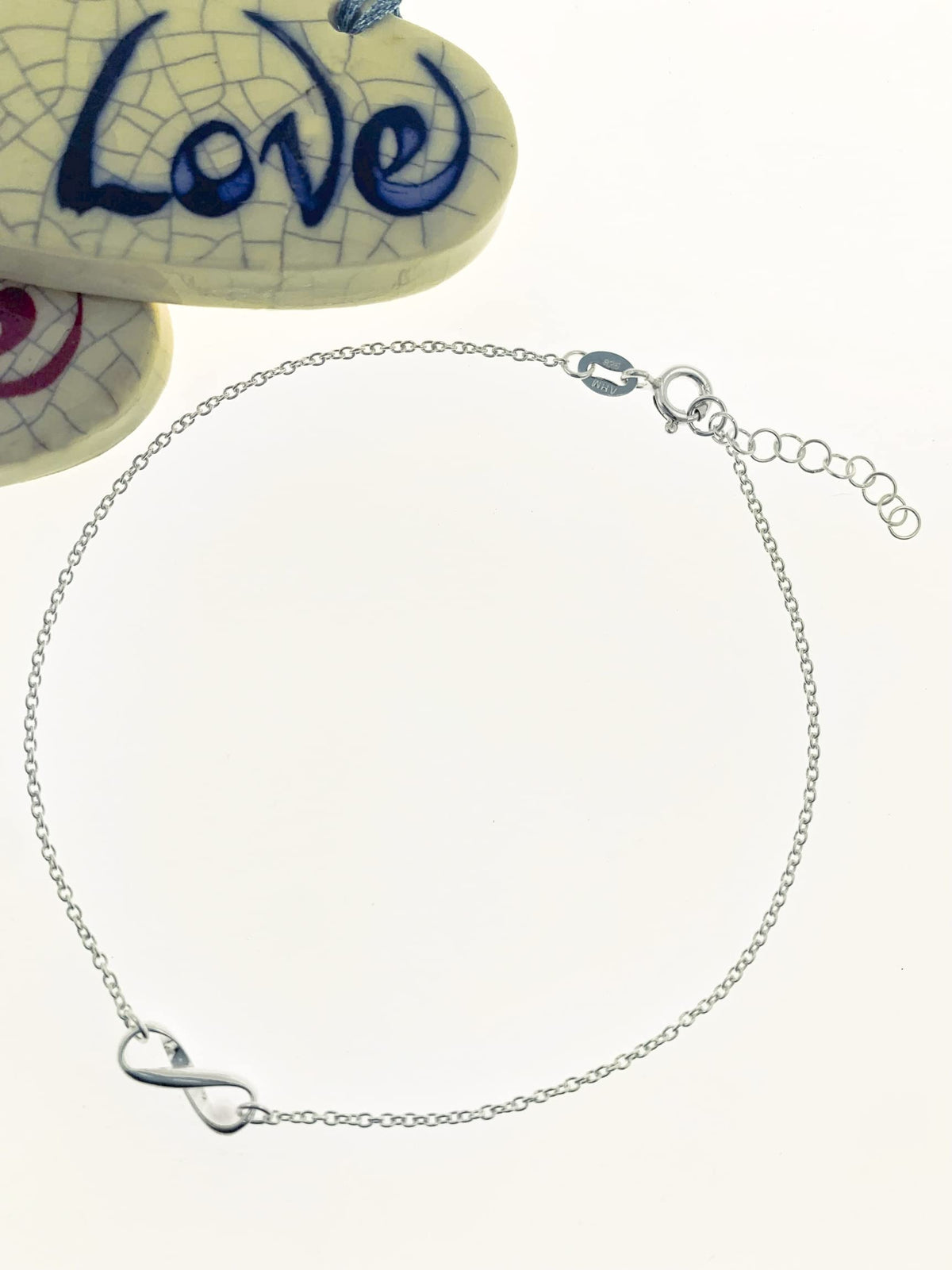 Infinity Symbol/Design Anklet/Ankle Bracelet/Ankle Chain - 925 Sterling Silver - Adjustable 9" to 10" Inch / 11" to 12" Inch (Extra Large) - Anklets for Women