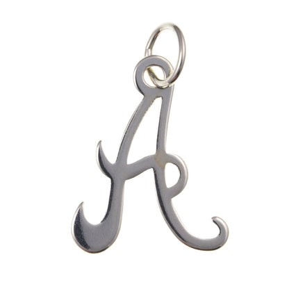 Capital Letter A to Z Alphabet Initial 925 Sterling Silver Slider Charms for Women Girls/S 