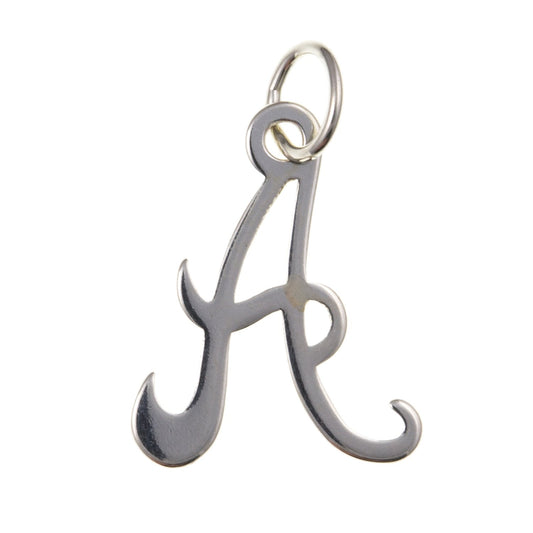 Capital Letter A to Z Alphabet Initial 925 Sterling Silver Slider Charms for Women Girls/S ##a