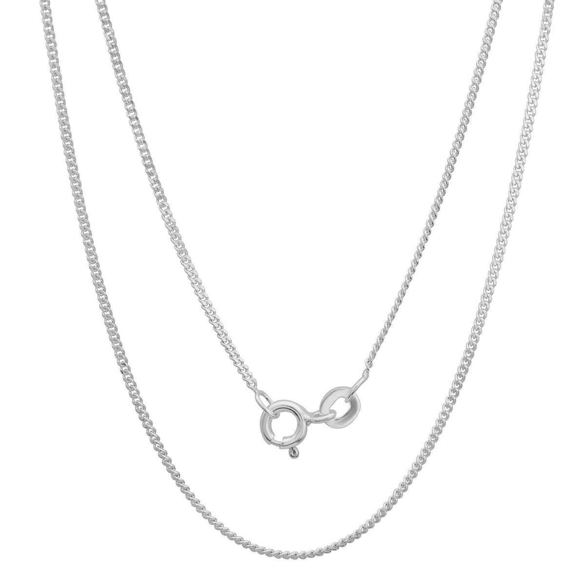 925 Sterling Silver 1.2/1.75/2.1/2.8 MM Curb Chain Necklace for Women Men Unisex - 16 18 2 