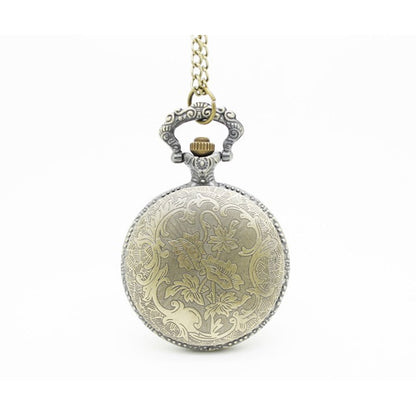 Freemasons Masonic Bronze Effect Retro/Vintage Case Men's Quartz Pocket Watch Necklace - On 32" Inch / 80cm Chain