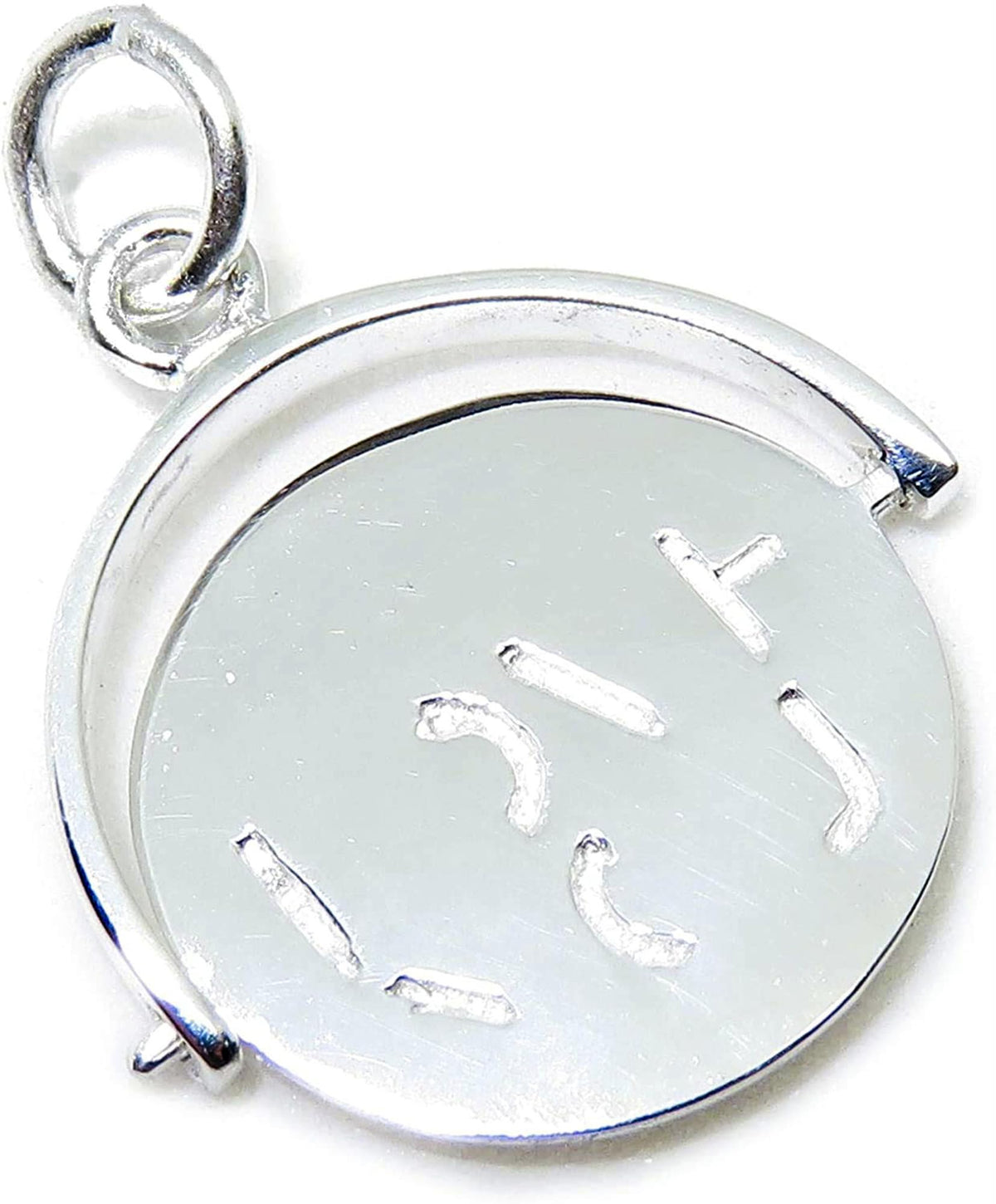 I Love You Round Spinner Sterling Silver Charm Pendant– Hidden Message Love Jewellery for Women – I Love You Gifts for Her or Him – Romantic Women's Pendant – Love Gifts for Him or Her