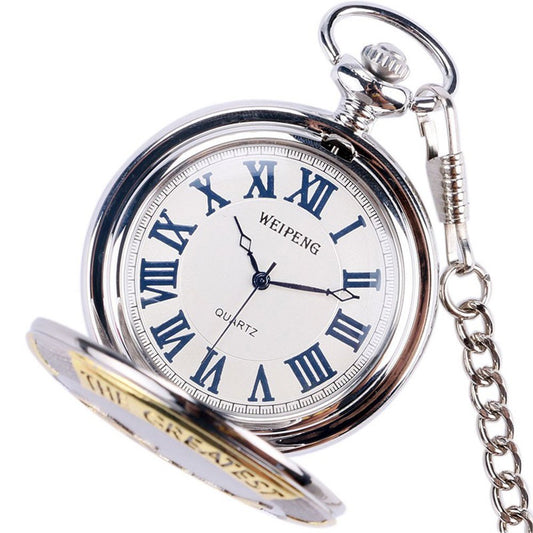 DAD/Father Themed Quartz Pocket Watch - On 32" Inch / 80cm Chain Or 14.5" Inch / 37cm Chai ##dad-01