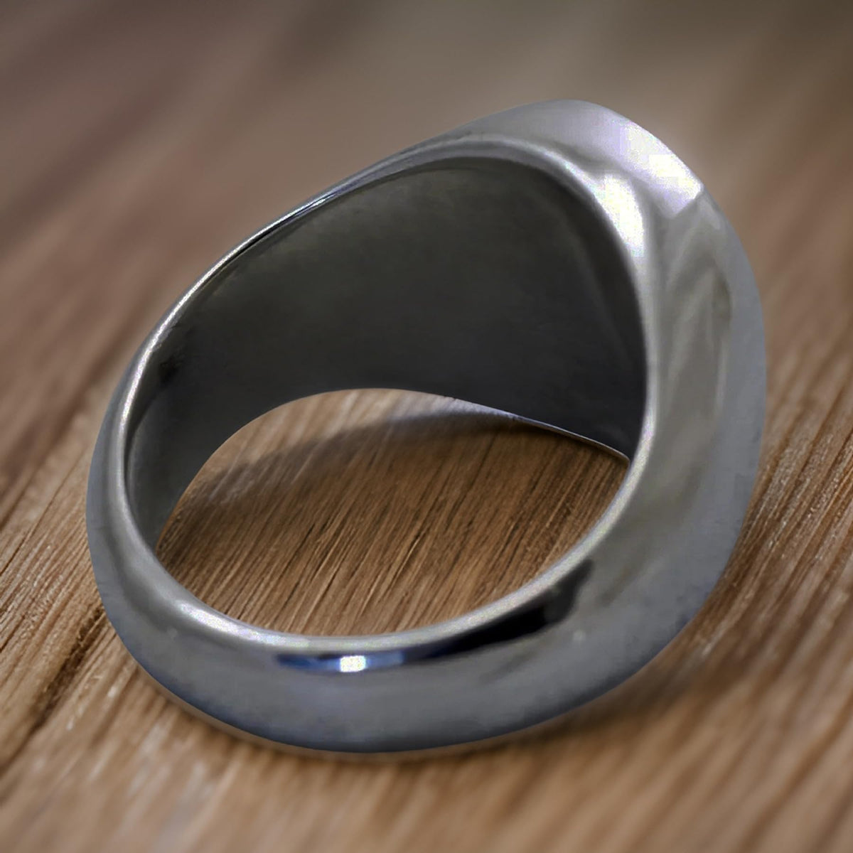 MENS Oval Black Onyx Signet Ring - 925 Sterling Silver - Sizes R-W Available