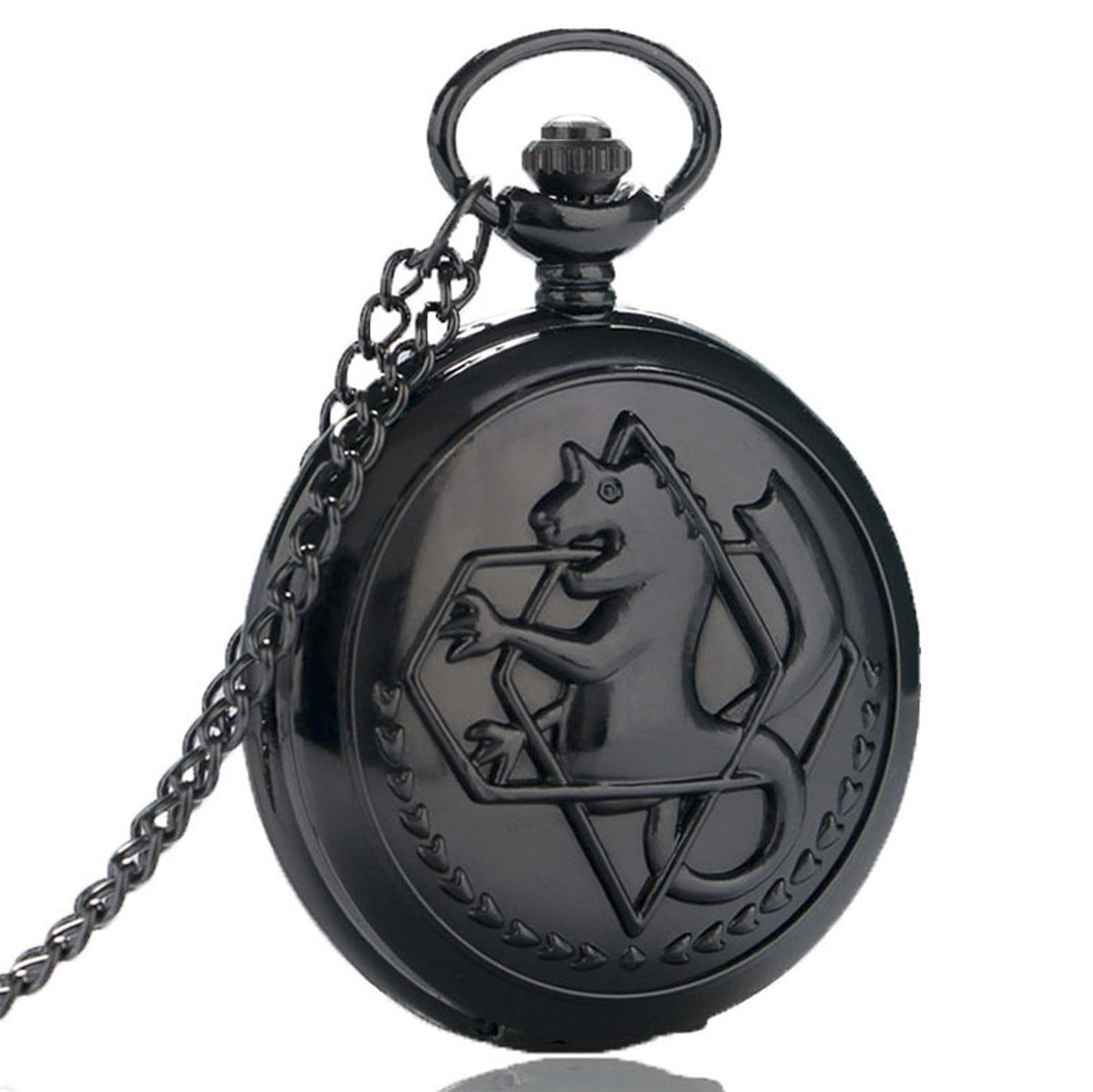 Fullmetal Alchemist Unisex Quartz Pocket Watch Necklace - On 32" Inch / 80cm Chain 