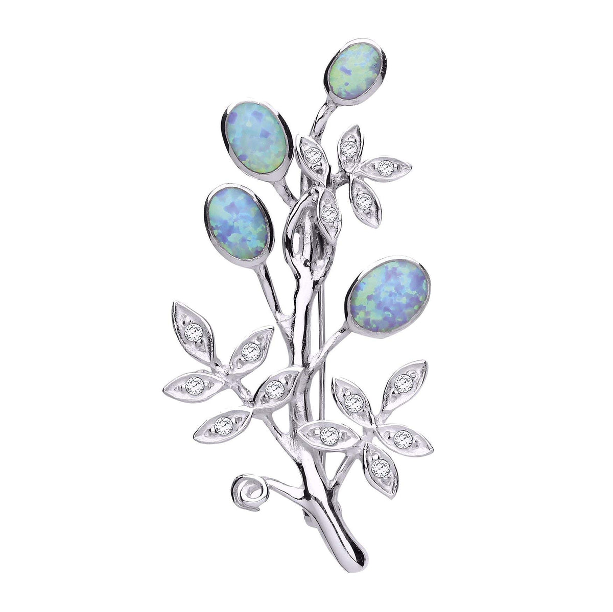 Floral Rose Flower Brooches for Women UK - Sterling Silver Pin Clip for Women - Ladies Wom 