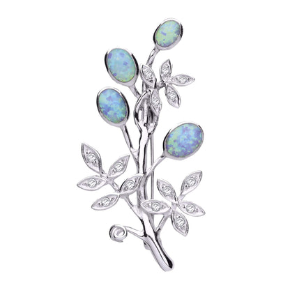Floral Rose Flower Brooches for Women UK - Sterling Silver Pin Clip for Women - Ladies Wom 