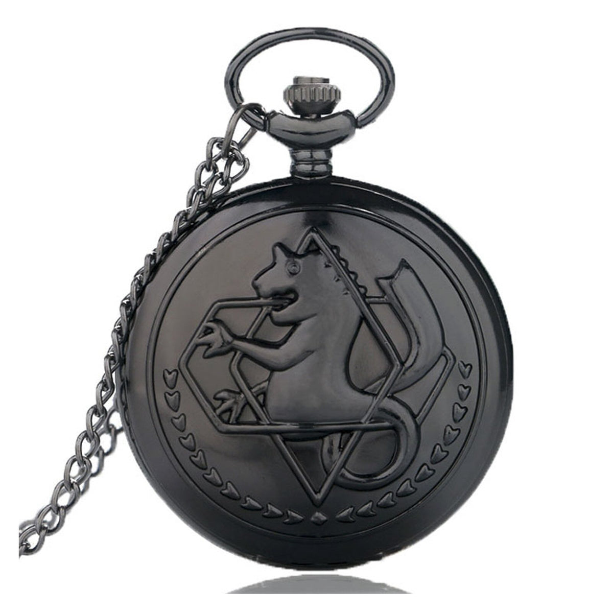 Fullmetal Alchemist Unisex Quartz Pocket Watch Necklace - On 32" Inch / 80cm Chain 