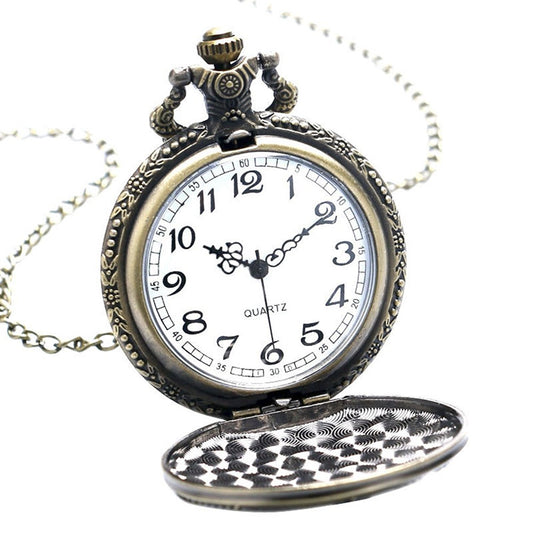 Bird Themed Quartz Pocket Watch Necklace - On 32" Inch / 80cm Chain ##eagle