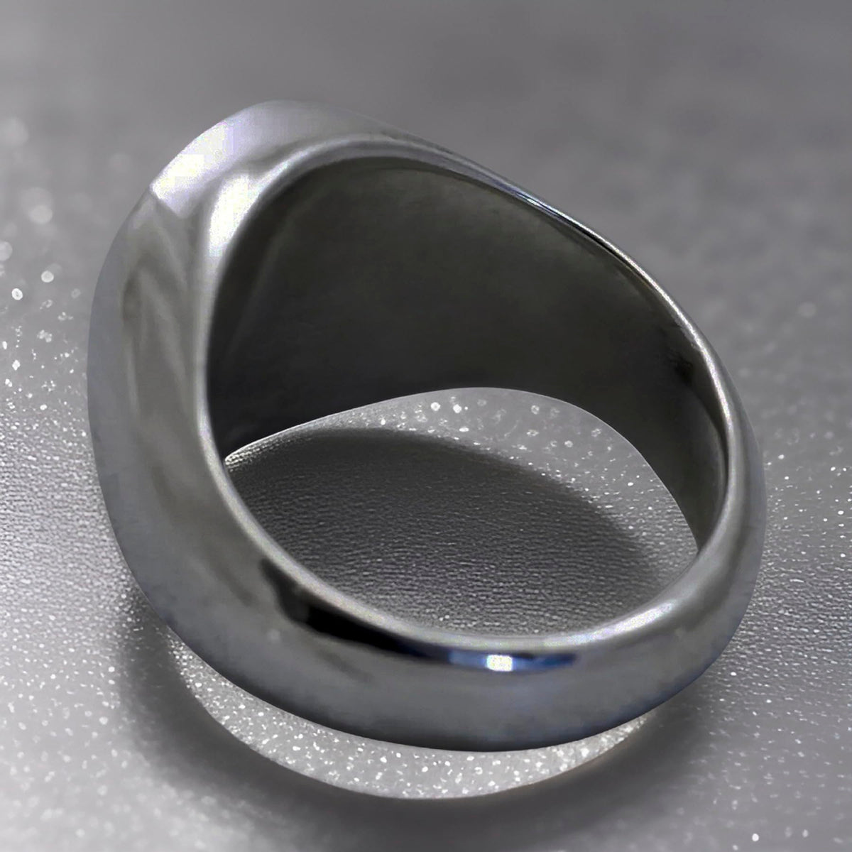 MENS Oval Black Onyx Signet Ring - 925 Sterling Silver - Sizes R-W Available