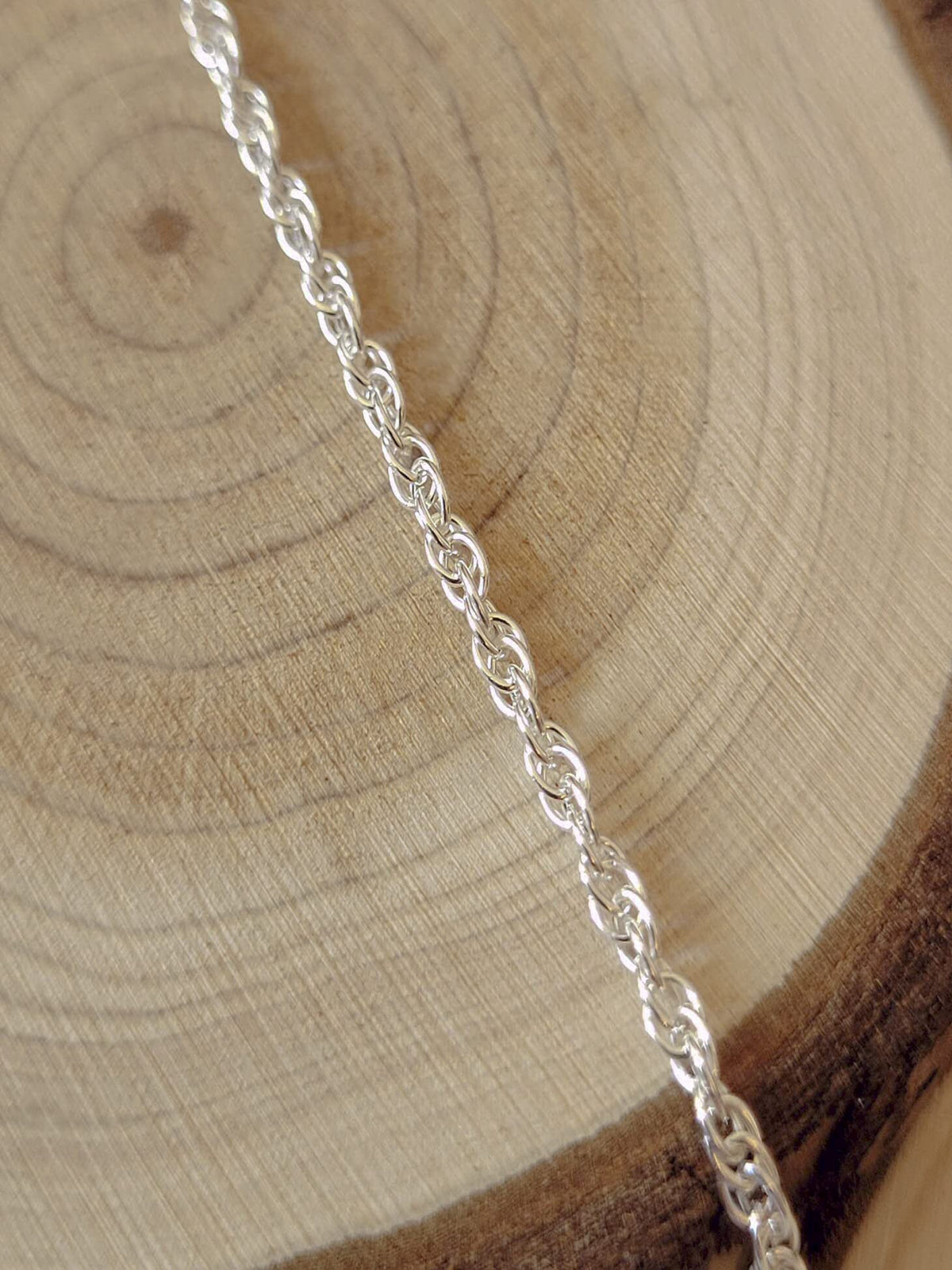 Twisted Prince of Wales Chain Sterling Silver Bracelet for Women/Teenager/Girls - 925 Sterling Silver - 7.5" Inch/19 cm - Ideal Everyday Thin Bracelet