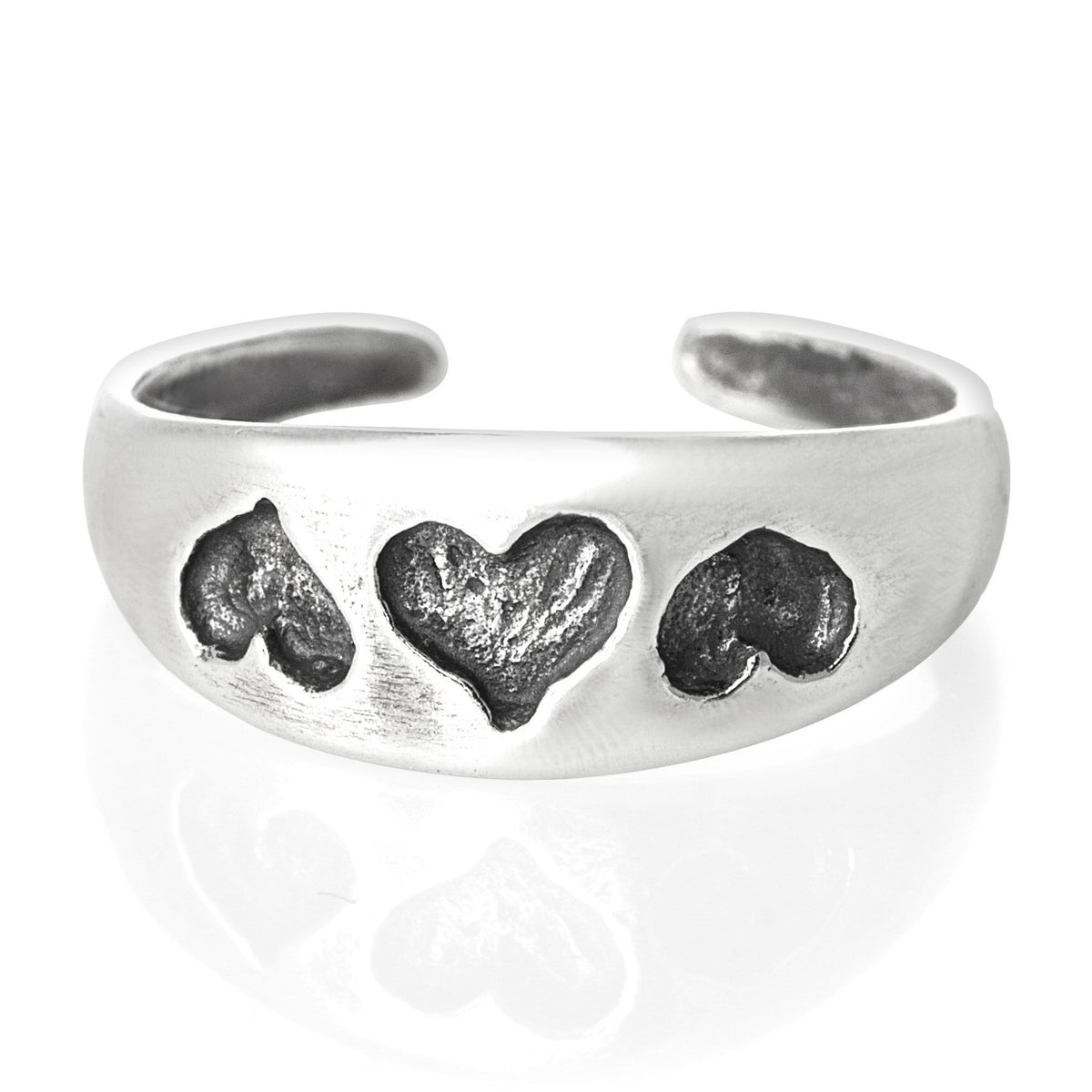 Heart Sterling Silver Toe Ring/Foot Ring for Women Girls - Adjustable - 925 Sterling Silver - Pretty Toe Ring