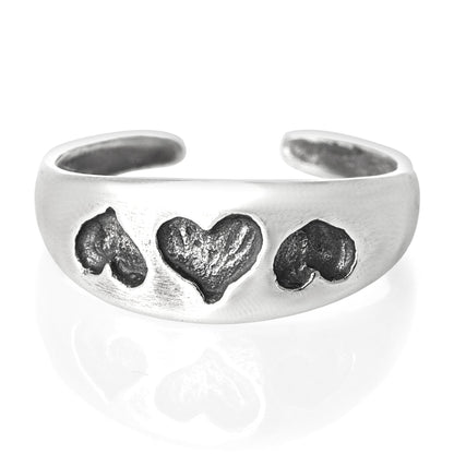 Heart Sterling Silver Toe Ring/Foot Ring for Women Girls - Adjustable - 925 Sterling Silver - Pretty Toe Ring