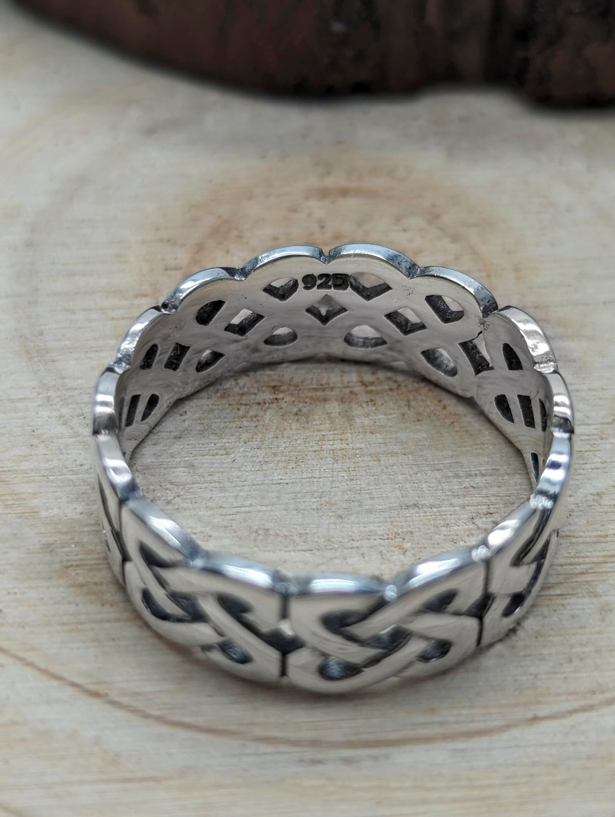 WOMENS/MENS Irish Open Celtic Knot Eternity Ring - 925 Sterling Silver - Irish Celtic Jewellery - Sizes J-Z Available