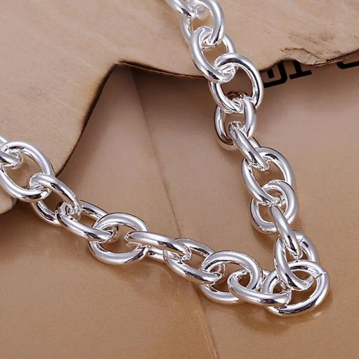 Toggle / T-Bar Link Bracelet - 8" inch - 925 Sterling Silver Plated