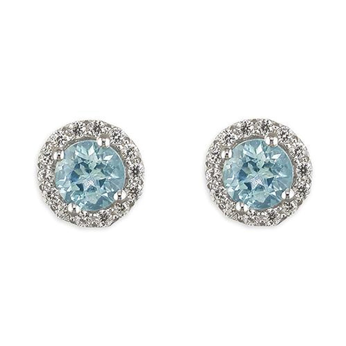 8MM Vintage Round Cut Gemstone Sterling Silver Stud Earrings/Ear Studs for Women Girls Wit 