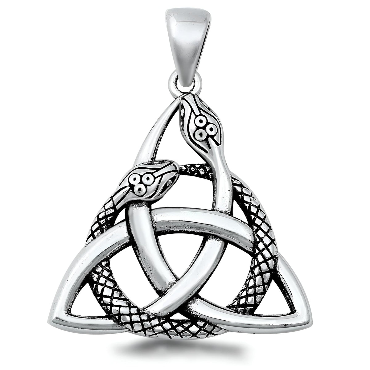 Celtic Pendant Sterling Silver Celtic Triquetra Knot Trinity Knot Pendant for Chain Neckla 