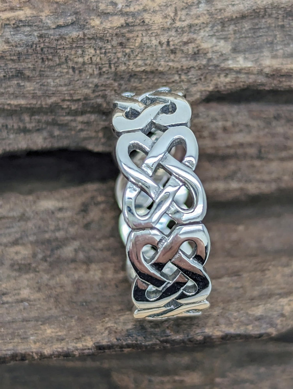 WOMENS/MENS Irish Open Celtic Knot Eternity Ring - 925 Sterling Silver - Irish Celtic Jewellery - Sizes J-Z Available