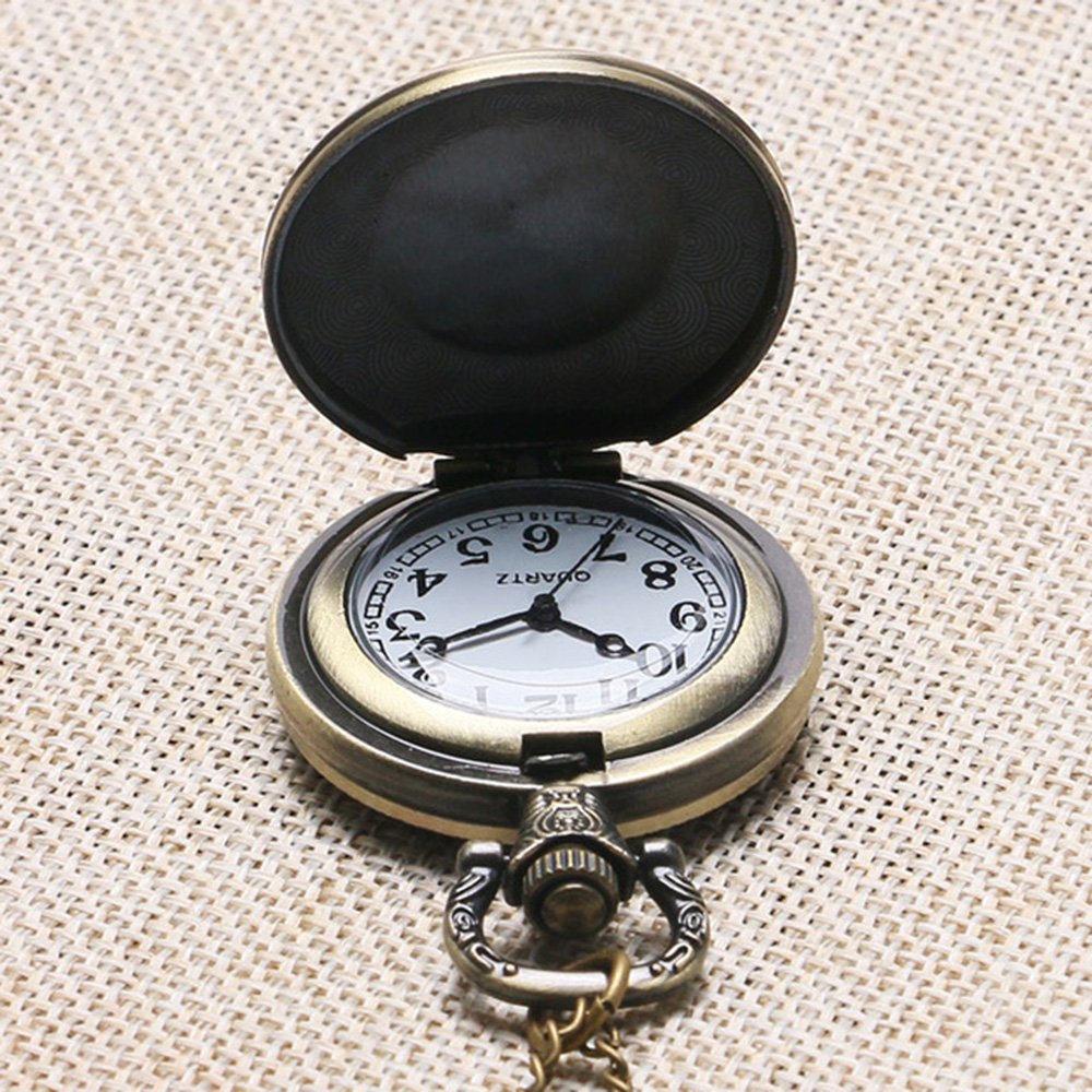 Xmen Logo Antique Bronze Effect Retro/Vintage Case Men's Quartz Pocket Watch Necklace - On 32" Inch / 80cm Chain