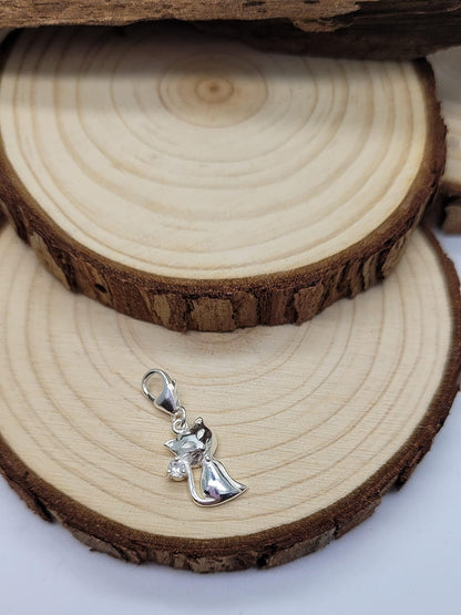 Animal Clip On Charms Collection - Sterling Silver Clip On Charm Pendant with Lobster Clas 