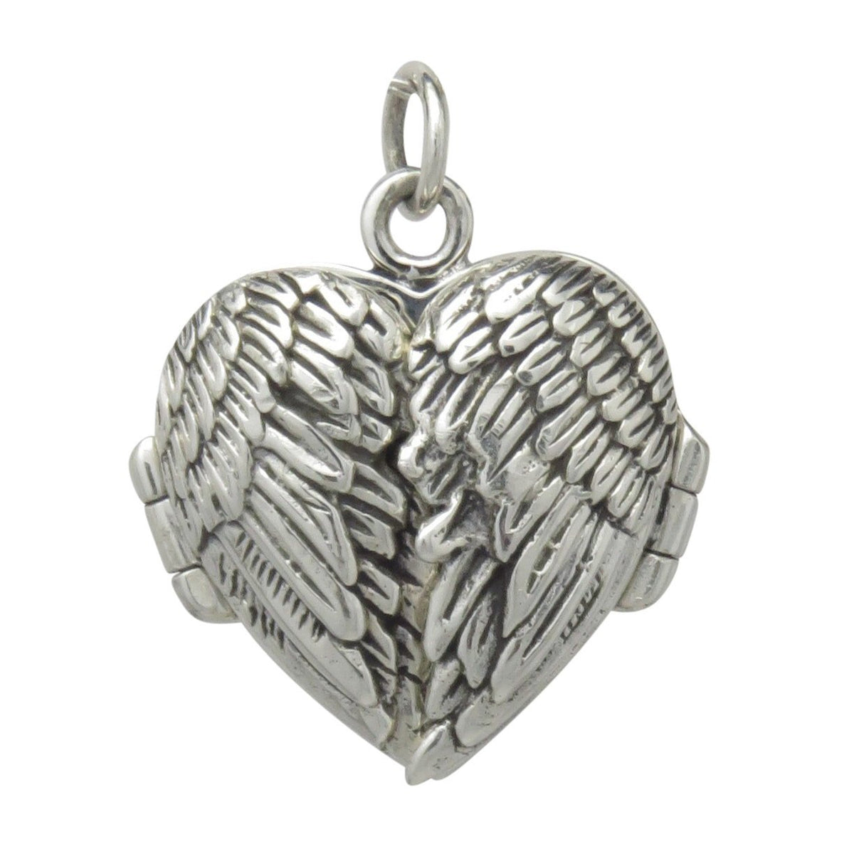 I Have Fallen In Love Many Times. Always With You Message Engraved Sterling Silver Wing Heart Locket Pendant