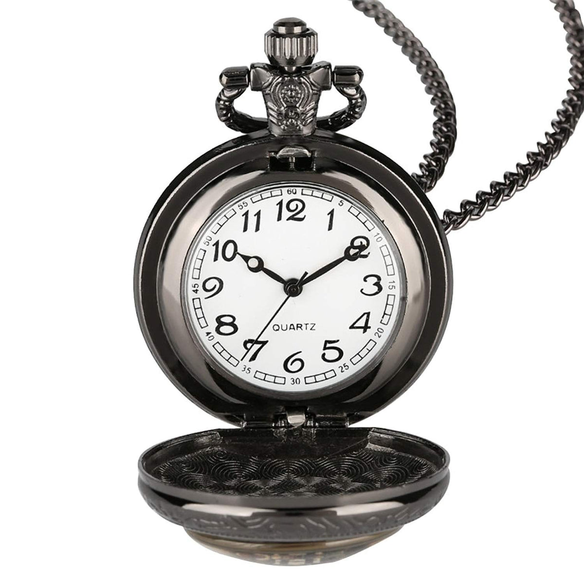 Avenger Themed Quartz Pocket Watch Necklace for Men Women Children - Full Hunter - On 32" 