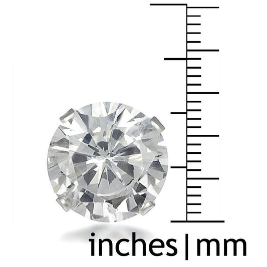 14MM WOMENS Sparkly Disco Ball Sterling Silver Stud Earrings
