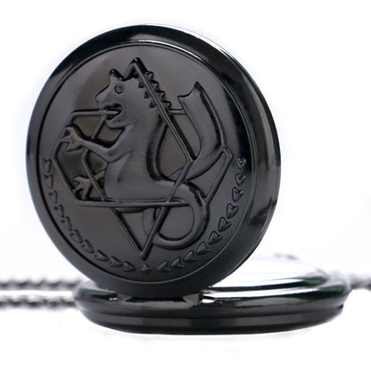Fullmetal Alchemist Unisex Quartz Pocket Watch Necklace - On 32" Inch / 80cm Chain 
