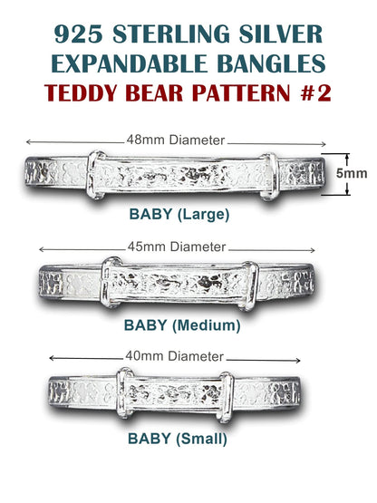 Teddy Bear Themed Expanding / Expandable / Adjustable Bangle Bracelet for Baby/Child/Child 