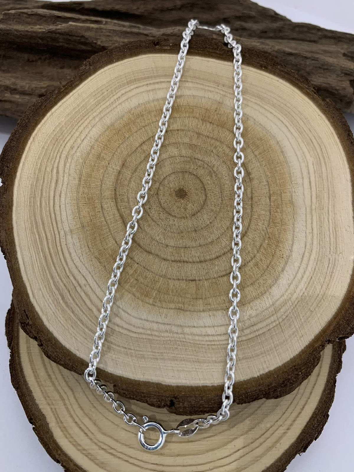 2MM / 2.5MM / 3.4MM Wide Sterling Silver Oval Link CABLE / Belcher Chain Anklet / Ankle Br 