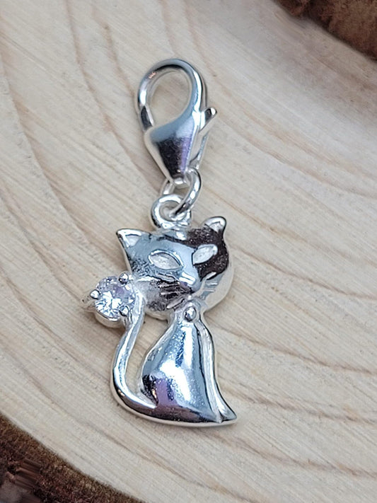 Animal Clip On Charms Collection - Sterling Silver Clip On Charm Pendant with Lobster Clas ##cat