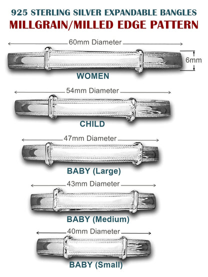 Plain Polished Expanding / Expandable / Adjustable Bangle Bracelet for Baby/Child/Children 