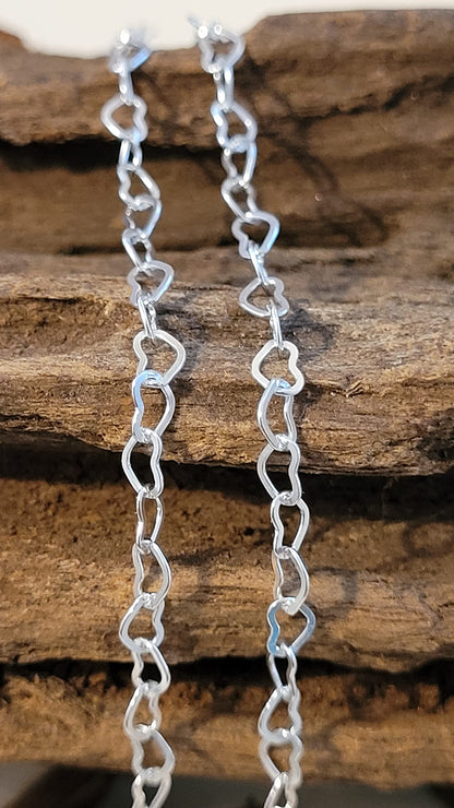 Heart Themed Sterling Silver Anklet/Ankle Bracelet/Ankle Chain - 925 Sterling Silver - Adj 