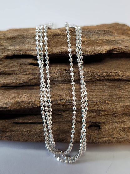 Ball/Beaded Chain Link Sterling Silver Anklet/Ankle Bracelet/Ankle Chain - 925 Sterling Si 