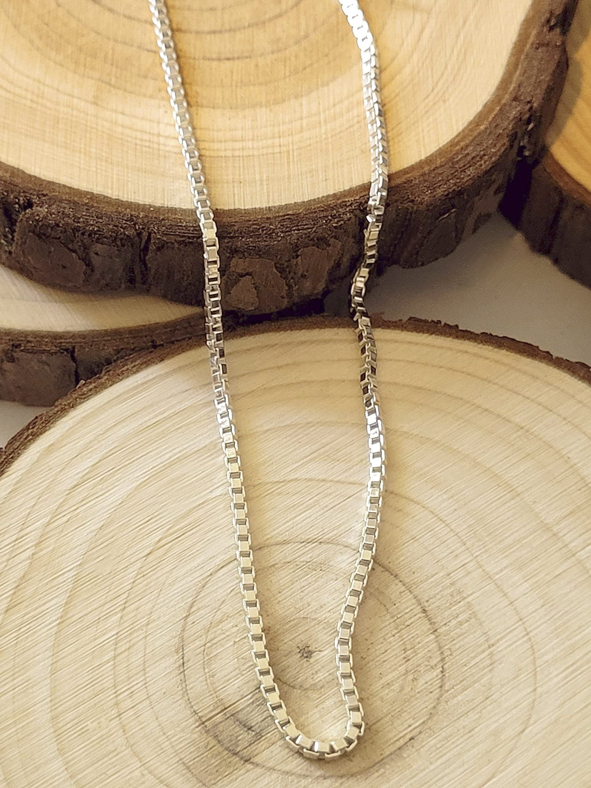 Venetian Box/Twisted Box/Square Link Sterling Silver Anklet/Ankle Bracelet/Ankle Chain - 9 