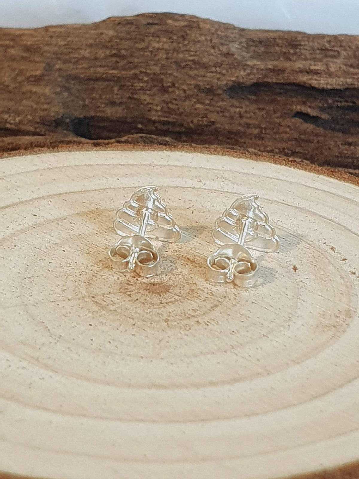 Unicorn Poo Emoji - Small Sterling Silver Stud Earrings/Ear Studs - Ideal Children's Earrings
