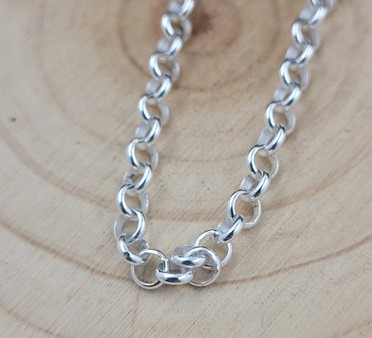 Sterling Silver Chunky Round Belcher Cable Chain