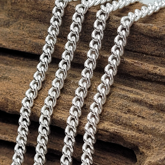 Sterling Silver Thick Curb Chain